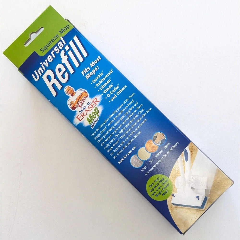 Mr. Clean Magic Eraser Universal Refill Head Fits Most Squeeze Mops 2007 NOS